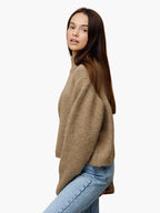 Cozy High-Neck Wool Blend Sweater