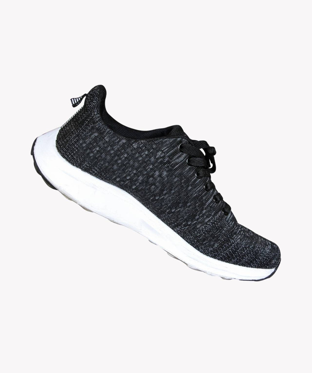 FlexRun Black Knit Trainers