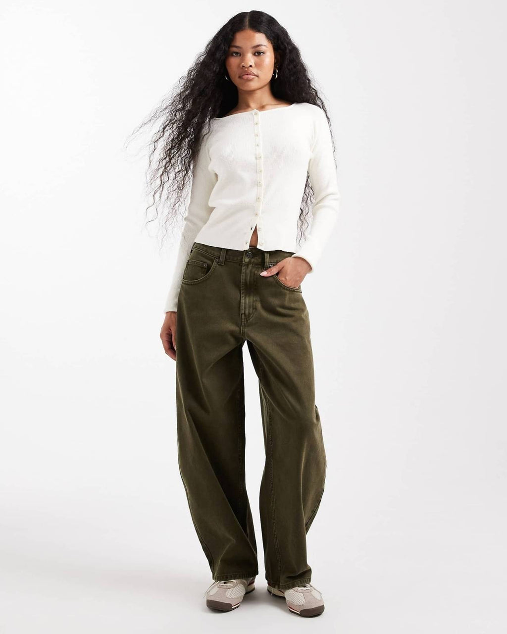 Relaxed Utility Wide-Leg Pants