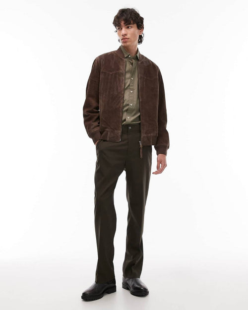 Classic Suede Bomber Jacket