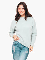 Textured Knit Crewneck Sweater