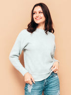Textured Knit Crewneck Sweater