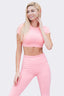 Pink Seamless Workout Set – Crop Top & High-Waist Leggings