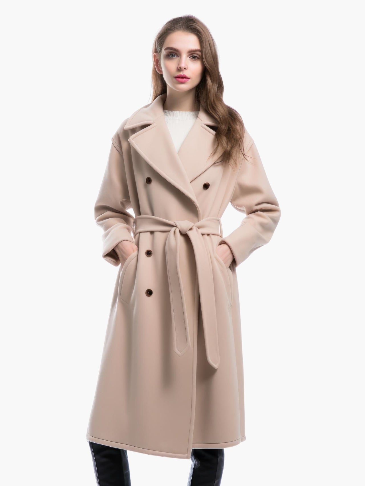 Belted Double-Breasted Trench Coat Main image