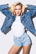 Classic Blue Cropped Denim Jacket