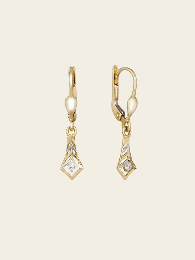 Radiant Geometry Drop Earrings Hover Image