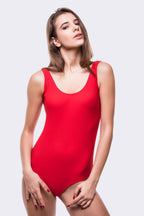 Bold Red Classic One-Piece Bodysuit