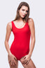 Bold Red Classic One-Piece Bodysuit