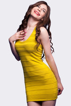 Yellow Bandage Bodycon Dress