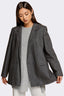 Classic Oversized Gray Blazer
