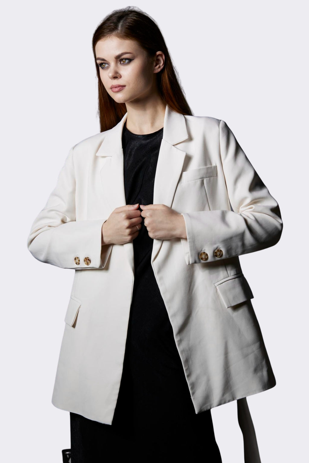 Classic Oversized Gray Blazer