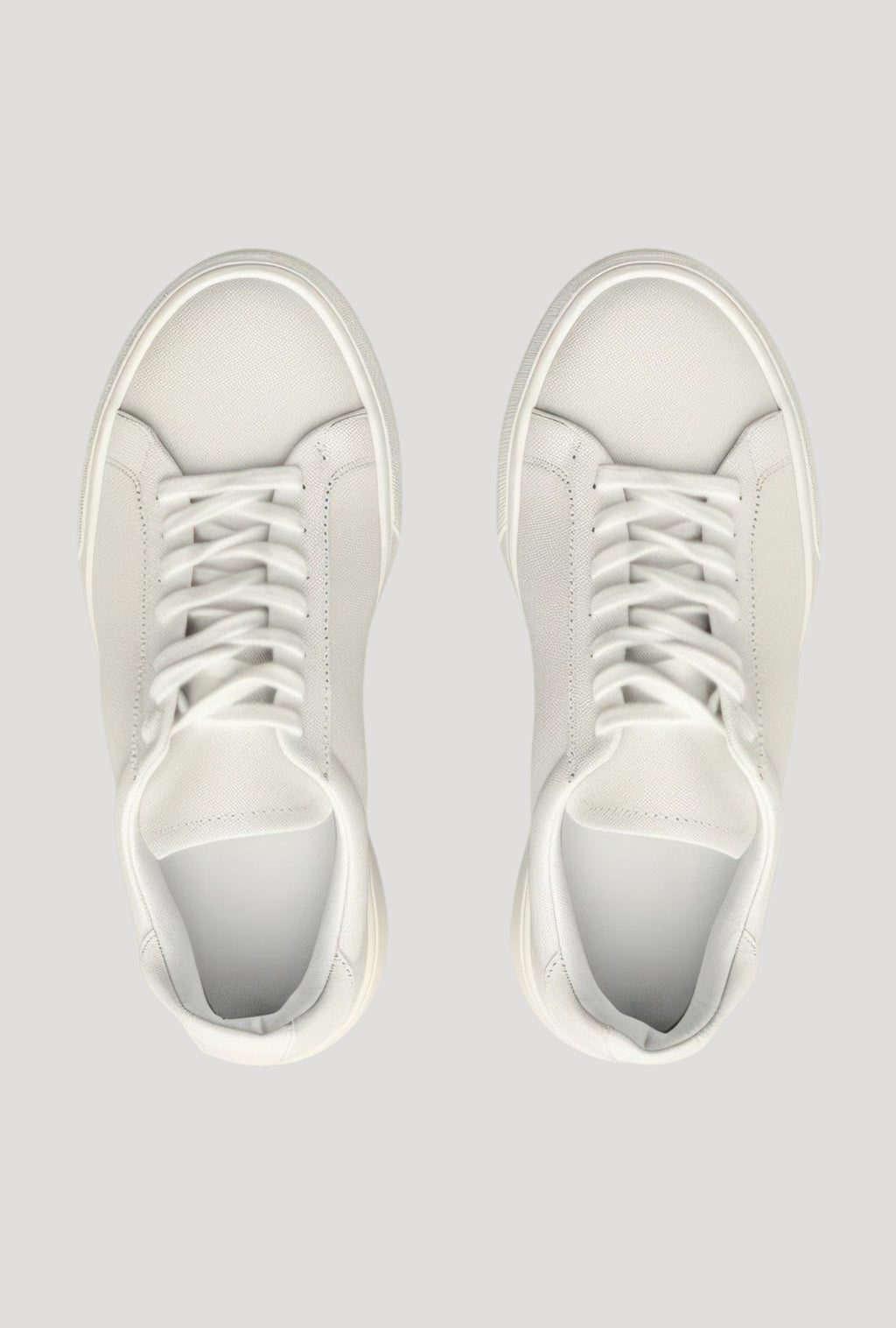 Beige Casual Sneakers with White Sole