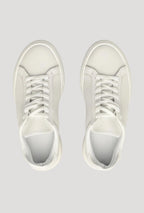 Beige Casual Sneakers with White Sole