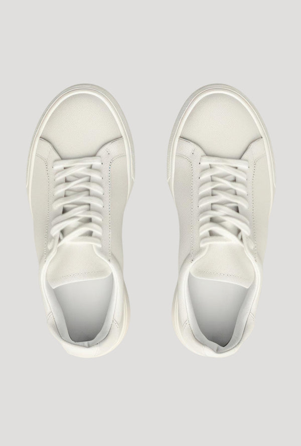 Beige Casual Sneakers with White Sole
