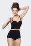 Elegant Black Bustier & High-Waist Panty Set