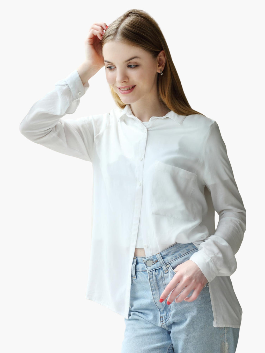 Light Blue Button-Up Women’s Shirt