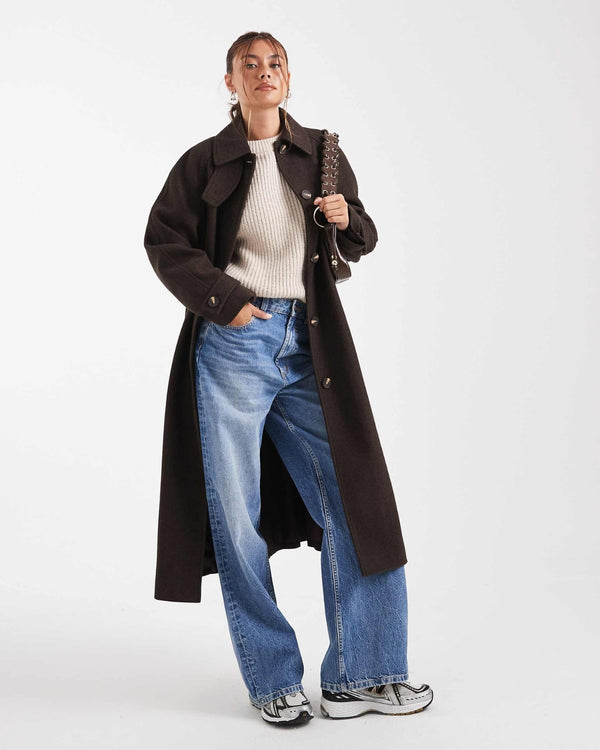 Long Wool Blend Coat