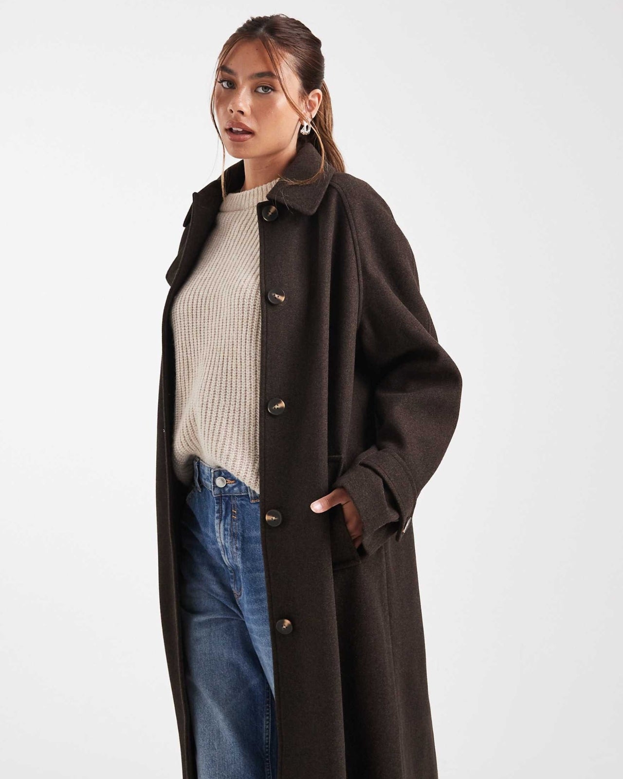 Long Wool Blend Coat Secondary image