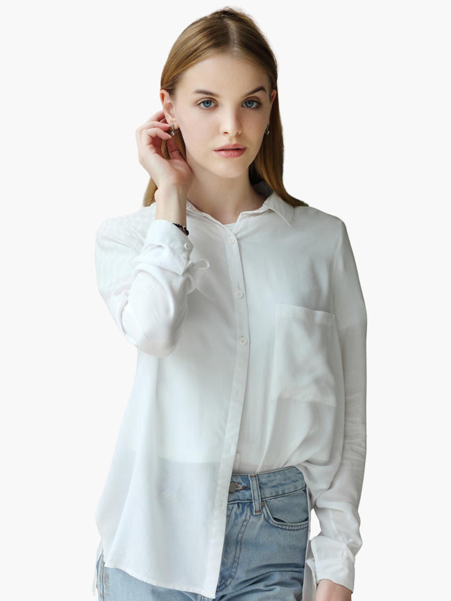 Classic White Button-Up Shirt Main Image