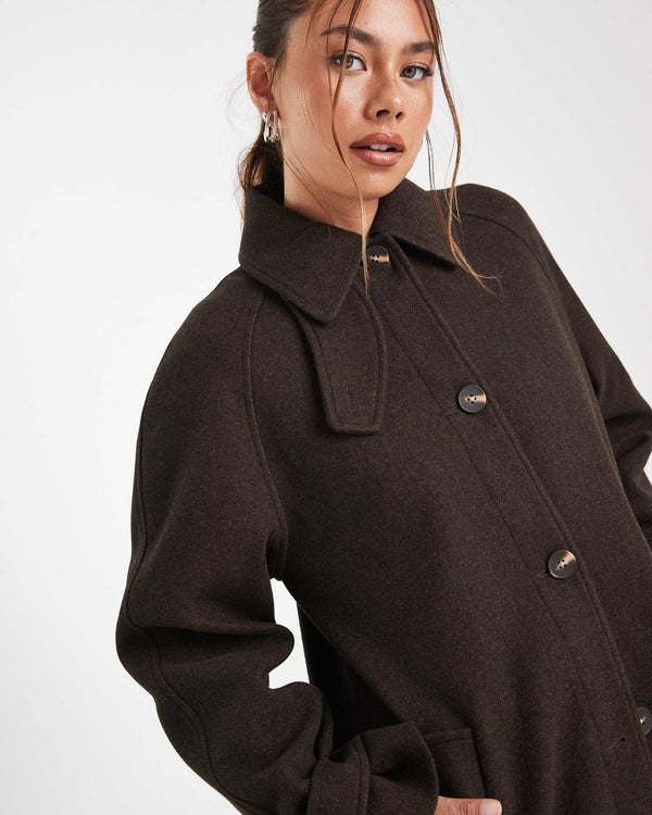 Long Wool Blend Coat