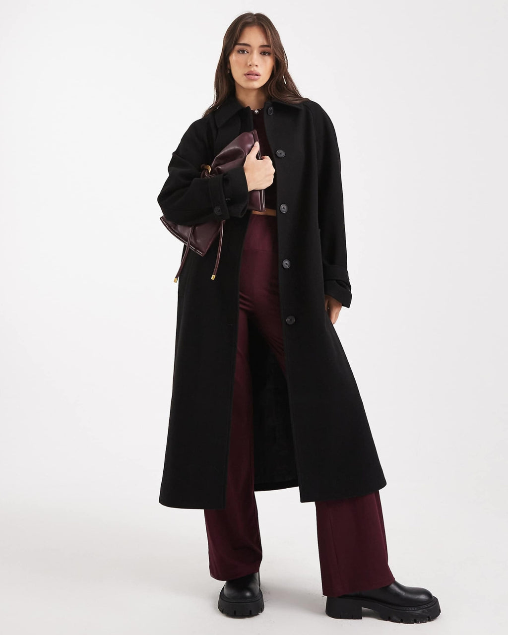 Long Wool Blend Coat