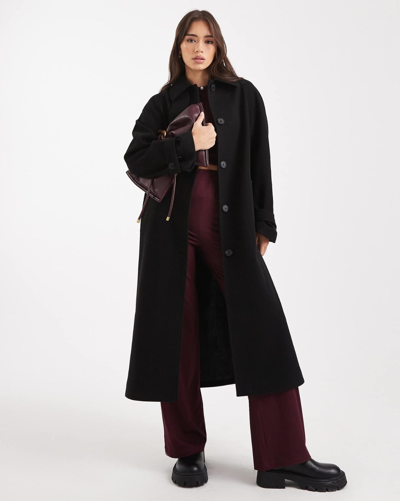 Long Wool Blend Coat