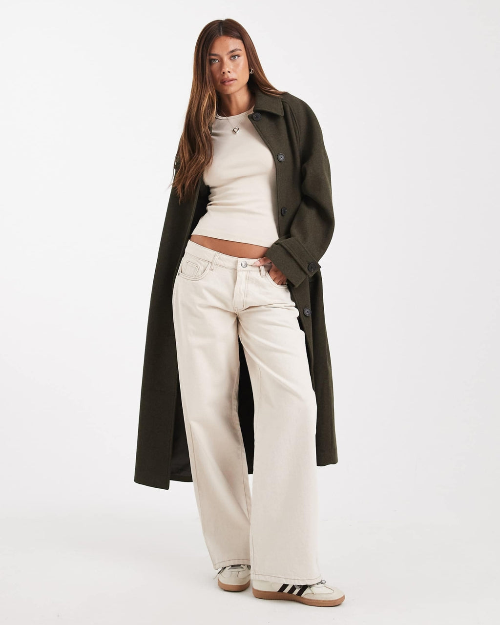 Long Wool Blend Coat