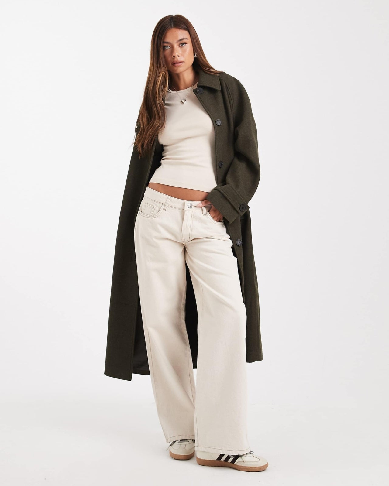 Long Wool Blend Coat