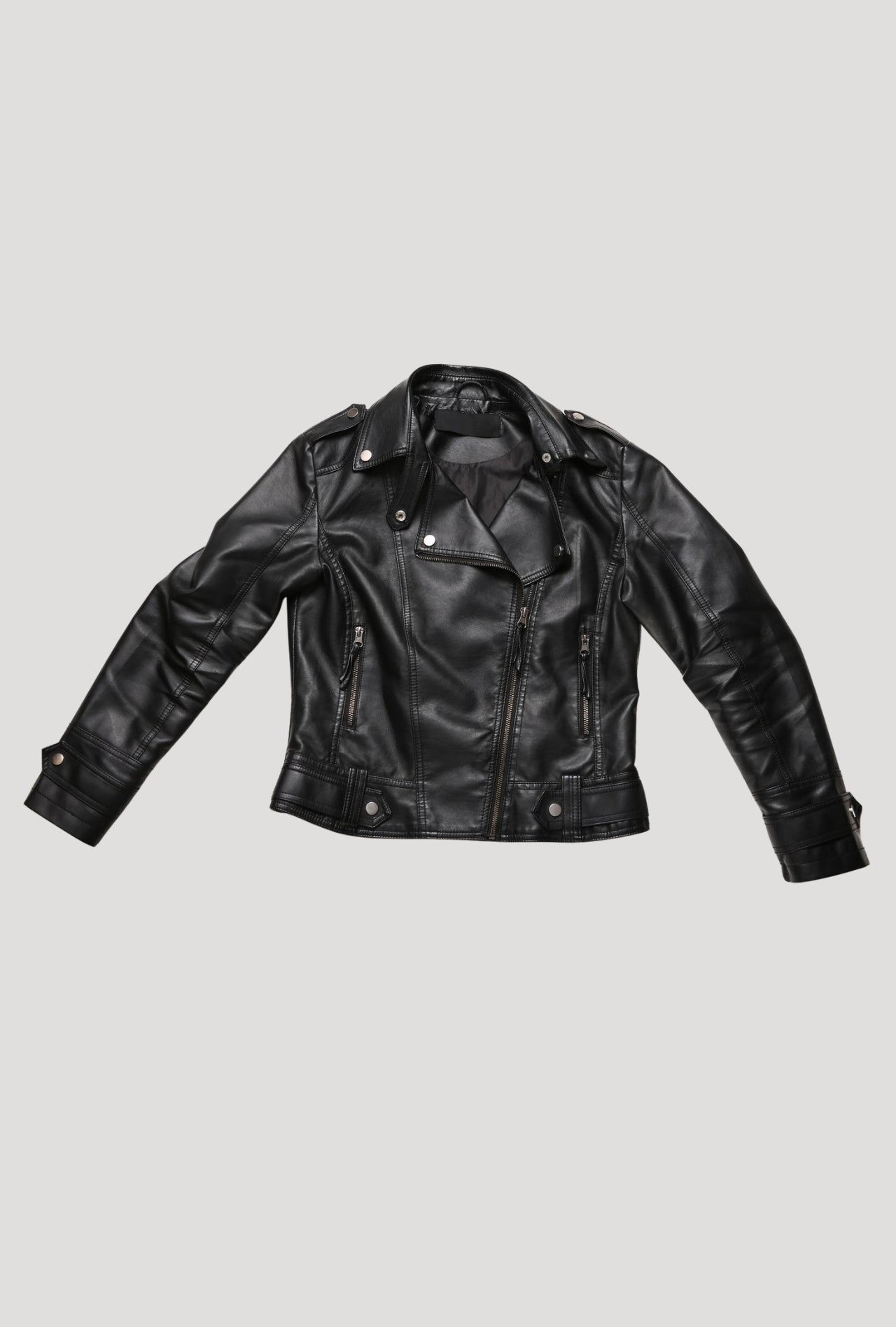 Women’s Quilted White Leather Jacket Secondary image