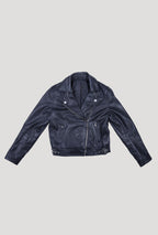 Women’s Quilted White Leather Jacket