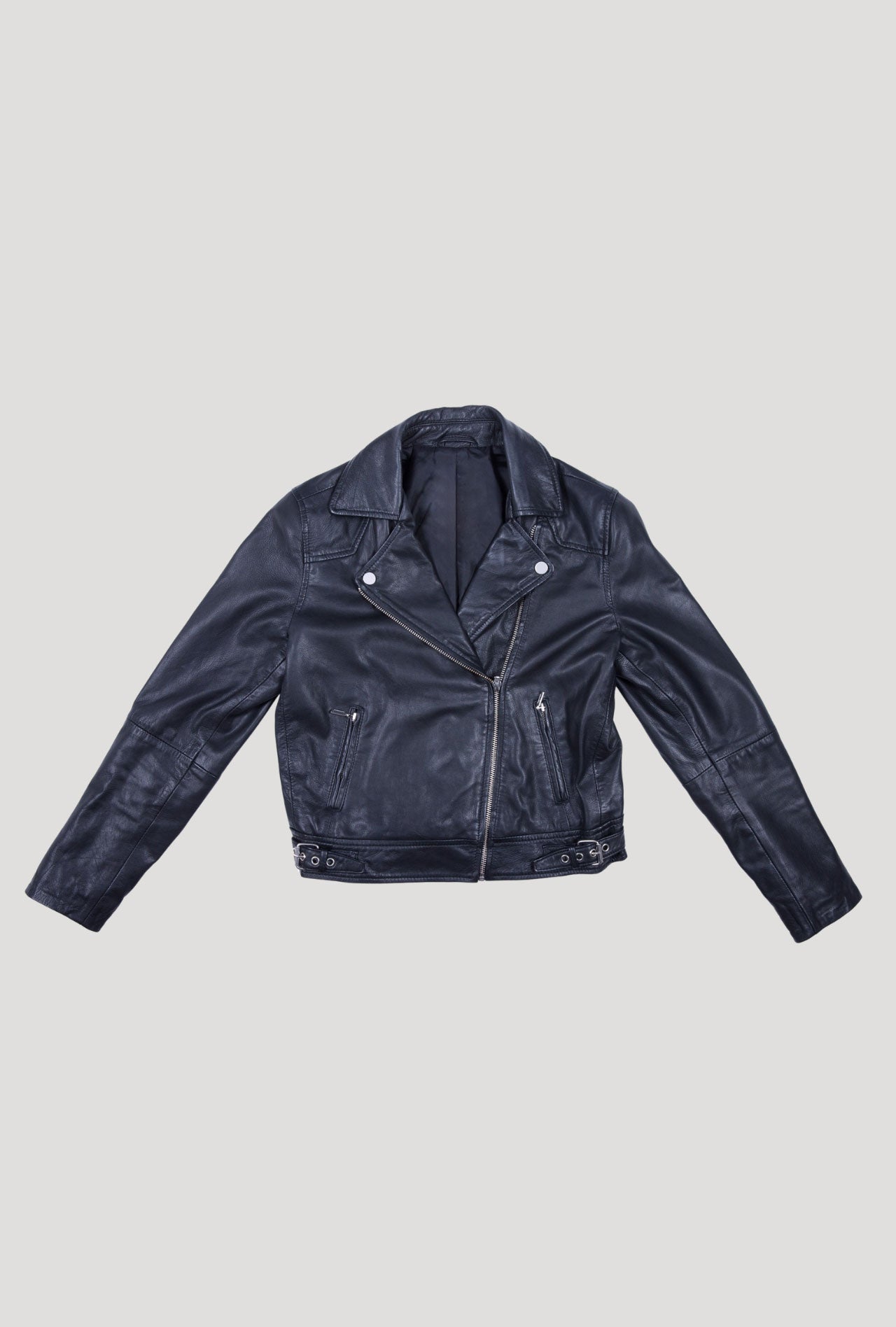 Women’s Quilted White Leather Jacket