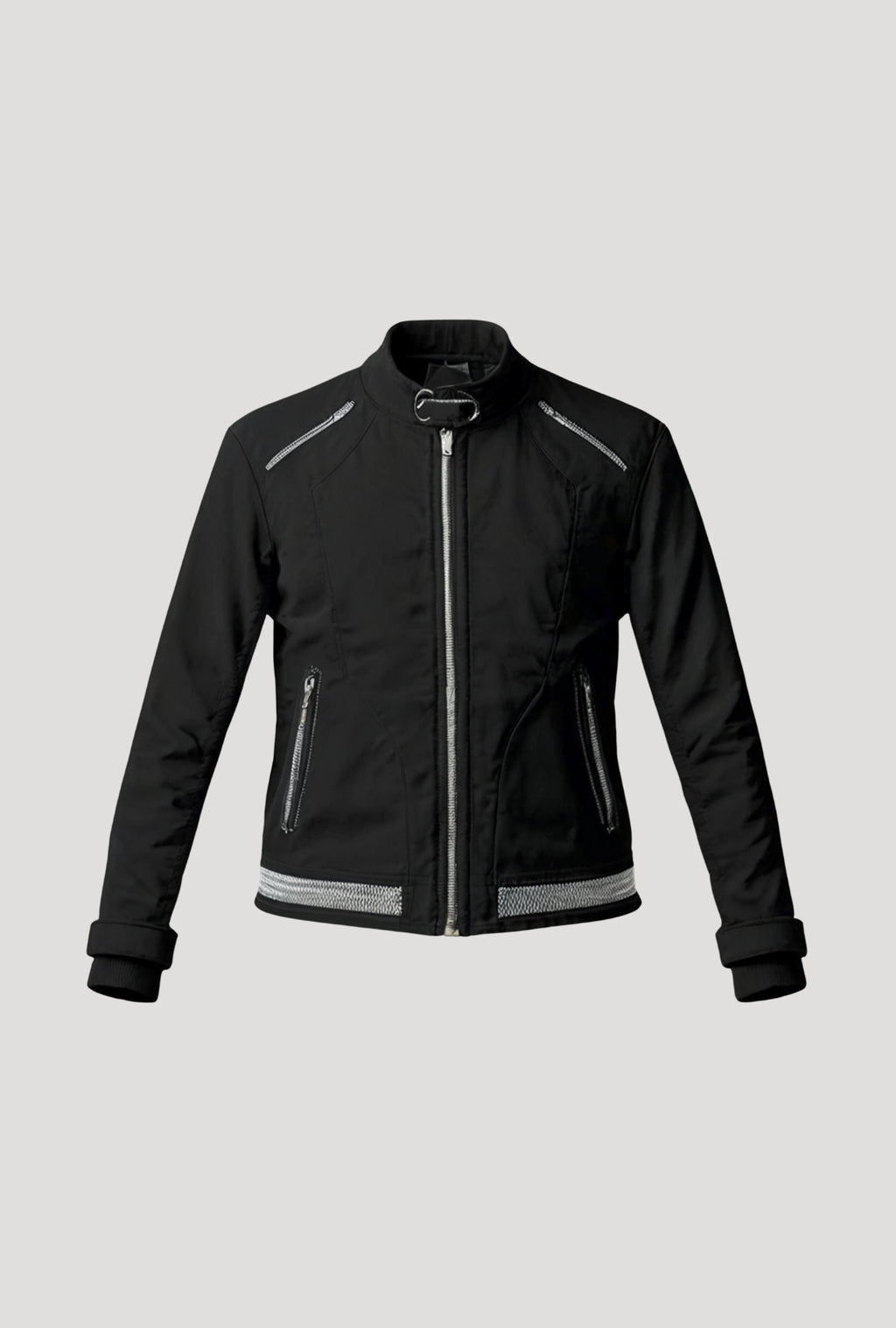 White Biker Leather Jacket