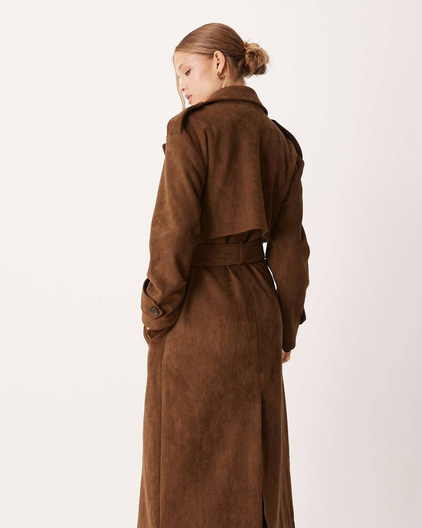 Suede Trench Coat