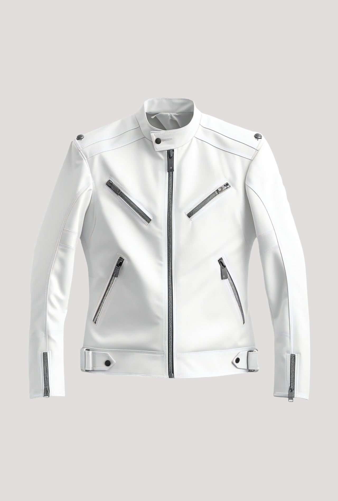 Men’s Two-Tone Black & White Leather Jacket