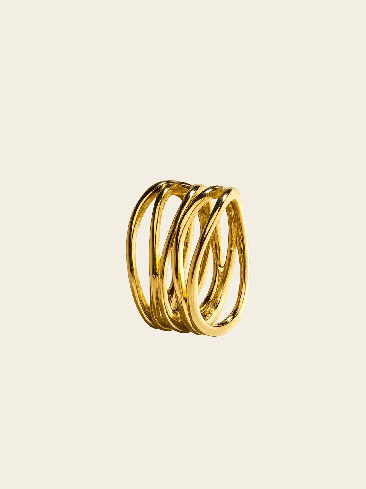 Spiral Harmony Gold Ring Main image
