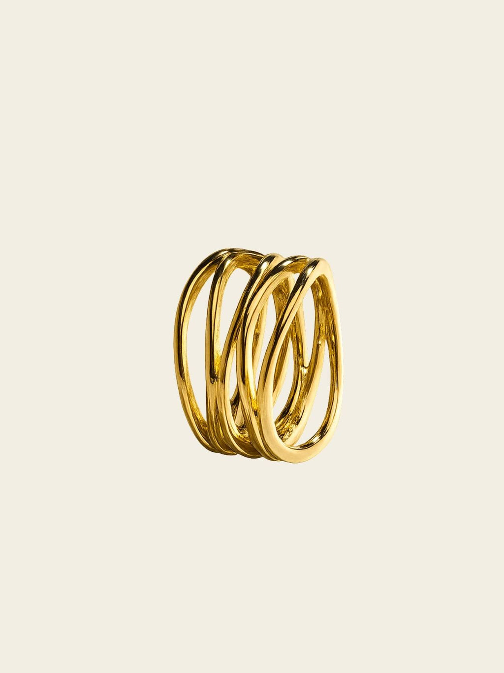 Spiral Harmony Gold Ring