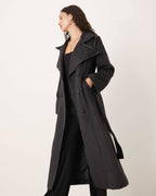 Belted Wool Trench Coat