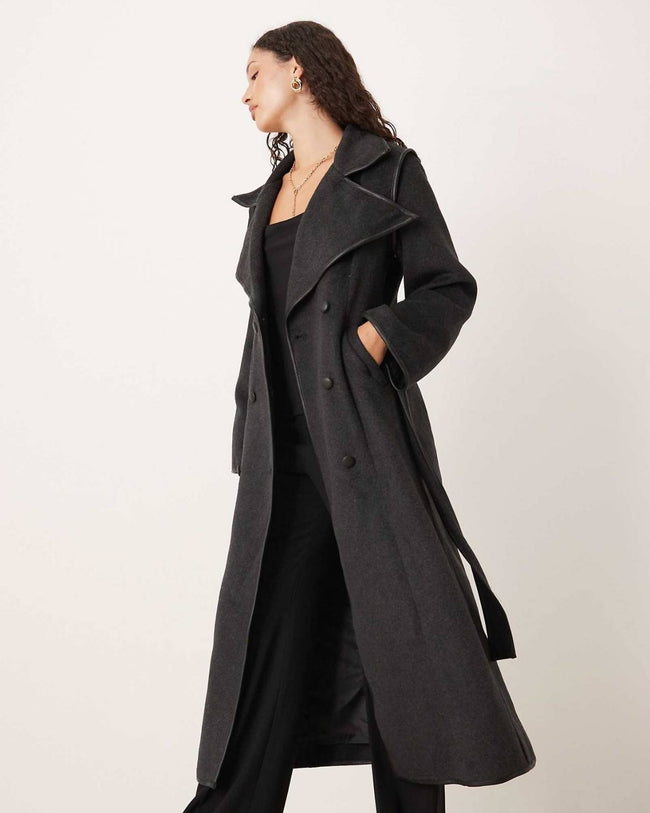 Belted Wool Trench Coat Main Image