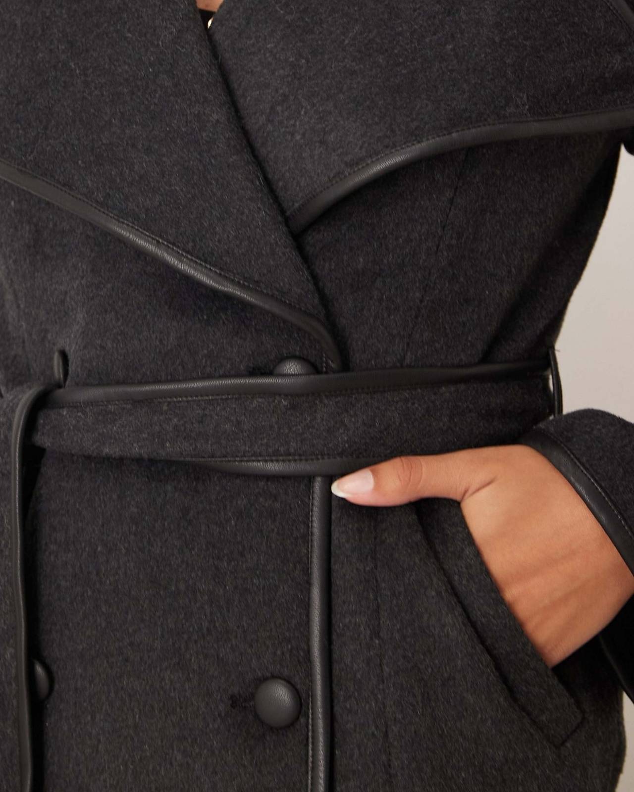 Belted Wool Trench Coat