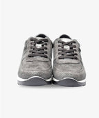 LuxeTread Gray Female Suede Sneaker