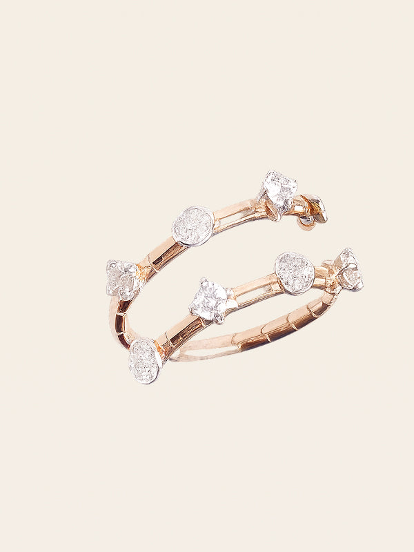 Celeste Diamond Orbit Ring 1.50ctw Rose Gold Hover Image