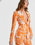 Azure Bloom Tailored Blazer Set