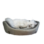 Plush Round Cat Bed – Soft, Cozy & Supportive Design