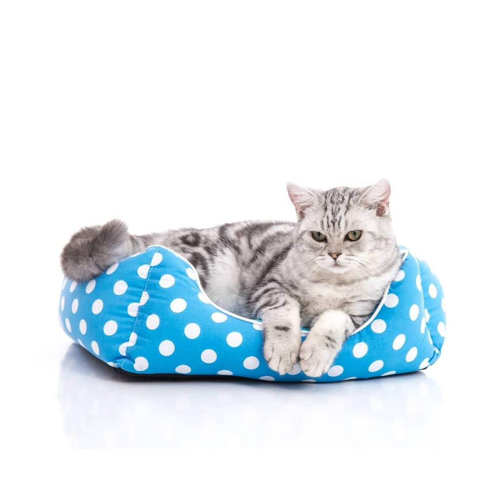 Plush Round Cat Bed – Soft, Cozy & Supportive Design