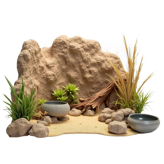 Complete Desert Reptile Terrarium Decor Kit Hover Image