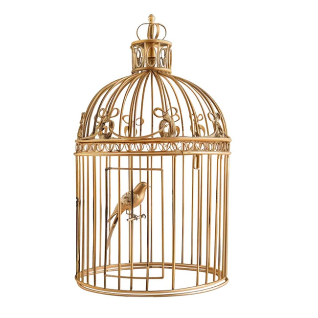 Vintage Style Decorative Birdcage - Elegant Home & Wedding Accent Hover Image