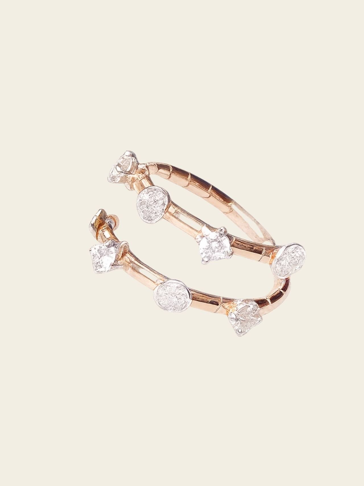 Celeste Diamond Orbit Ring 1.50ctw Rose Gold