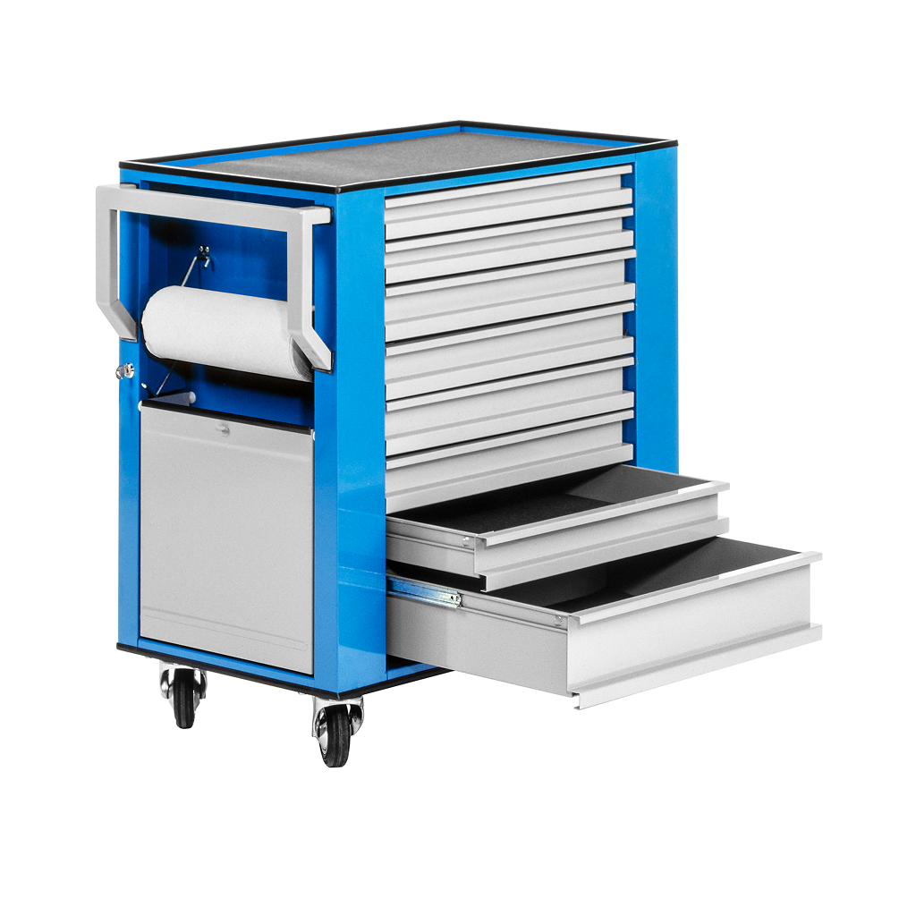 Makita TWC708R Heavy-Duty 7-Drawer Rolling Tool Cabinet With Lockable Top Tray Main image