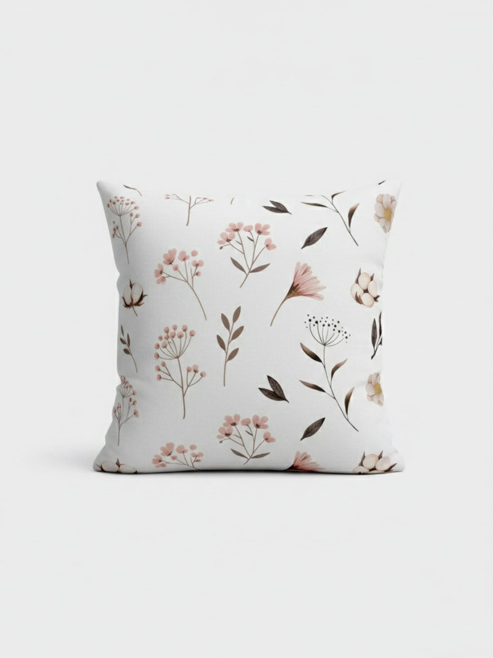 Bloom Harmony Floral Cushion - Earthy Autumn Leaf Pattern Secondary image