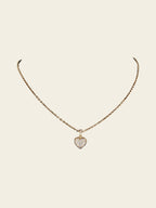 Pavé Heart Pendant Necklace 14K Yellow Gold